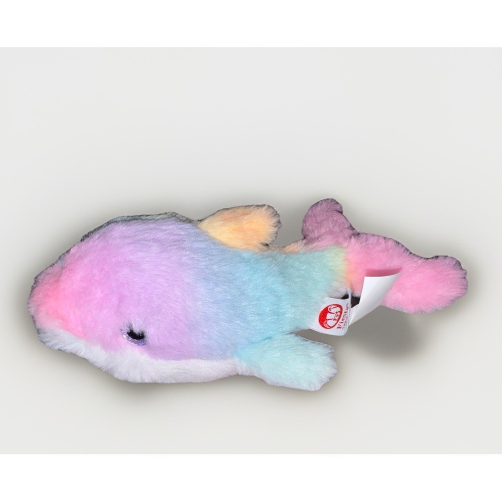 Fiesta Rainbow Sherbet Pride Dolphin Whale Plush Toy 16" Stuffed Toy Pastel‎